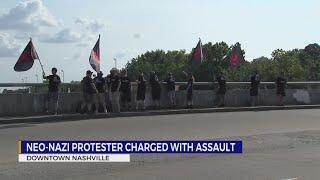 Neo-Nazi protester charged with assault in Nashville