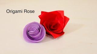 How to make Rose - Rose using Paper - paper rose - easy rose making