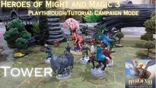 Heroes of Might and Magic 3 the Boardgame Playthrough/Tutorial Tower Campaign Crystal Dragons