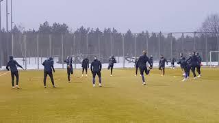 Разминка "Динамо" перед матчем с "Лацио"
