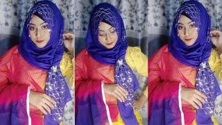 Sequence Hijab Tutorial With Saree(2024)||Easy Hijab tutorial by Tonni