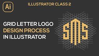 How To Design Your Logo Letters In Any Shape | Adobe Illustrator Tutorials | Grid Logo Class 2
