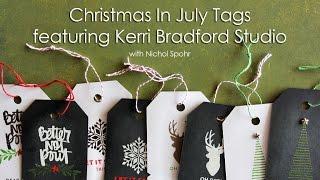 Kerri Bradford Studio | Black & White Christmas Stamped Tags