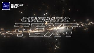 After Effects Tutorial: Cinematic Text Animation In After Effects - Easy Way! | No Plugin