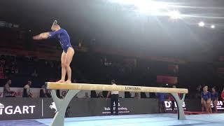 Jade Carey USA BB podium training   2019 World Championships in Stuttgart