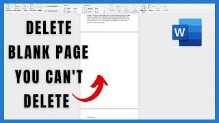 How to delete a Blank Page you can't delete in Word (2024)