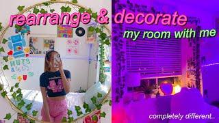 rearrange & decorate my room with me *moving my bed out of my closet*