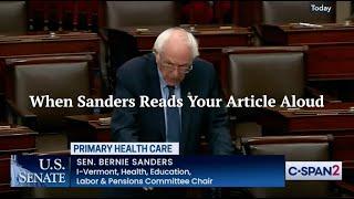 Sen. Bernie Sanders Reads Aloud KFF Health News Article