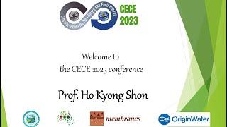 Opening speech of the Circular Economy for Climate and Environment 2023 (CESE) - Prof. Ho Kyong Shon