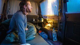 CAMPING In RAIN STORM - Sleeping In my Van Heavy Rain