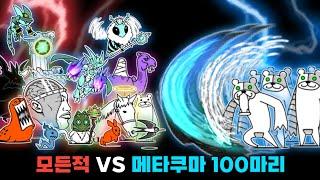 모든적 VS 메타쿠마 100마리 [냥코대전쟁]