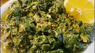 وصفة الكيل( الكرنب المجعد)مع السبانخ ( بديل الخبيزه )kale with spinach recipe( instead Mallow-super