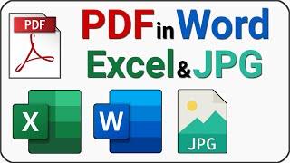 PDF in Word umwandeln oder Excel & JPG  ️ Converter kostenlos konvertieren