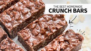 Homemade Crunch Bars (4 Ingredients!)