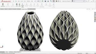 Exercise 17: How to model a 'Sequence Vase Design' in Solidworks 2018