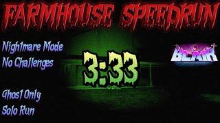 ROBLOX Blair - FARMHOUSE NIGHTMARE MODE SPEEDURUN - SOLO RUN, 3:33