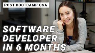 She switched careers to tech and got a Software Developer Job in 6 MONTHS | Q&A with my girlfriend!