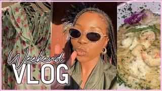 WEEKEND VLOG: SPRING SHOPPING, GRWM , LINKS WITH FRIENDS + MORE  / THE STUSH LIFE