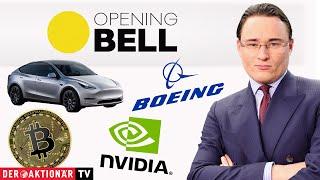 Opening Bell: Bitcoin, Boeing, Nvidia, Tesla, United States Steel, Unity Software