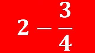 Subtracting fraction from a whole number