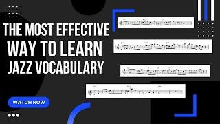 The Best Way To Learn Jazz Vocabulary - Guaranteed