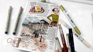 Draw With Me | Filling A Sketchbook Page | Art Journal