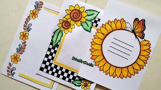 YELLOW BORDER DESIGN/PROJECT WORK DESIGNS/বন্ধু খাতার ডিজাইন/FRONT PAGE DESIGN FOR SCHOOL PROJECT