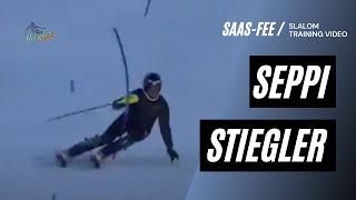 Seppi Stiegler Slalom Training Saas-Fee 2016