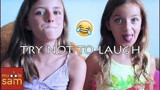 Sophia and Bella in Try NOT To Laugh Impossible Challenge! on Mugglesam