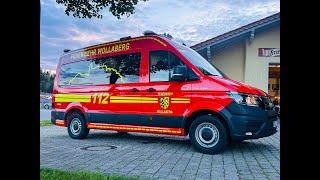 Ankunft Mannschaftstransportwagen (MTW) bei der Freiwilligen Feuerwehr Wollaberg.