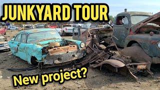 Amazing Junkyard FULL of Classics! What did we Buy? Also, Revealing The Next Big Project!