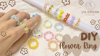 Tutorial- DIY beaded Flower Ring