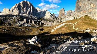 Autumn Hiking Cinque Torri in the Italian Dolomites