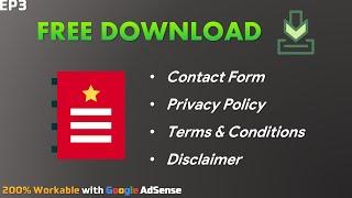 5 Important Pages All Websites NEED! Download them for Google AdSense Approval for Blogger | BAT#4