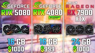 RTX 5080 vs RTX 4080 SUPER vs RX 7900 XTX | Test in 6 Game