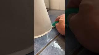 Caulking around the toilet  #shorts #bathroom #bidet #diy #homeimprovement #toilet #usa #reels