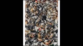 Jackson Pollock Composition with Red Strokes