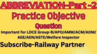 Abbreviation/Full forms asked in Previous LDCE Railway Exam|Previous LDCE exam Question|CBT (Part-2)