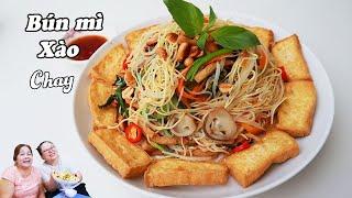 Bí quyết làm BÚN MÌ XÀO CHAY thơm ngon sợi bún dai không dính chùm - Perfect Veg Rice Noodle Recipe