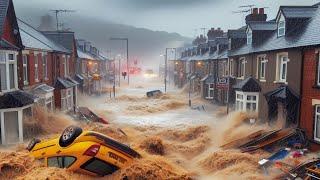 The world was shocked! Massive floods due to storm bert in Pontypridd of South Wales, UK