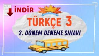 3. SINIF TÜRKÇE DENEME SINAVI