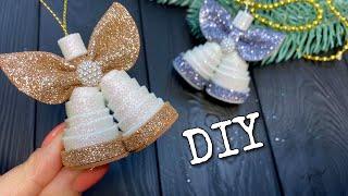 Новогодние ёлочные игрушки из фоамирана DIY Christmas ornaments