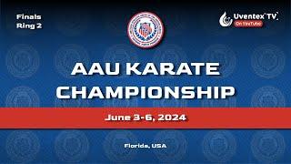 Finals Ring 2 - 2024 AAU Karate National Championship - Uventex TV - Fort Lauderdale, Florida USA