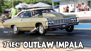 7 SEC '67 IMPALA! "EDDIE BIG BLOCK"! 1220HP 632CI! TESTING AT BYRON DRAGWAY!