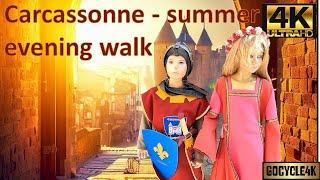 Summer Stroll around Carcassonne Castle, France | July 2023