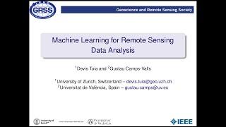 17. Machine Learning for Remote Sensing Data Analysis