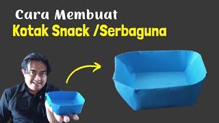 Cara Membuat Kotak Snack atau Kotak Serbaguna dari Kertas (Origami Box)
