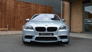 Silverstone Blue BMW M5 at Baytree Cars - LOUD Start Up and Rev's