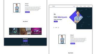 Create Complete Personal PORTFOLIO Website Using HTML , CSS - Make Your Own PORTFOLIO Website