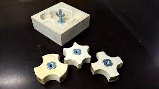 DIY knobs - Making 3 in 1 Star Knob Jig | Free Plans + 3D Model